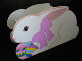 VINTAGE EASTER Sunday WOOD RABBIT BUNNY Collapsible Collapsable EGG BOX BASKET