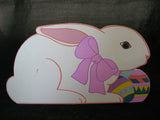 VINTAGE EASTER Sunday WOOD RABBIT BUNNY Collapsible Collapsable EGG BOX BASKET