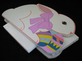 VINTAGE EASTER Sunday WOOD RABBIT BUNNY Collapsible Collapsable EGG BOX BASKET