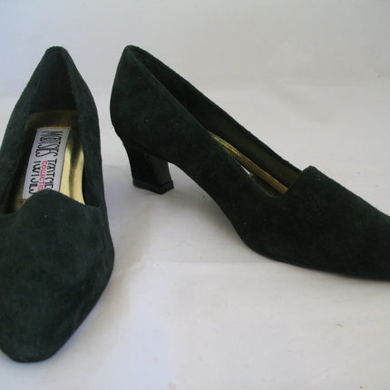 NEW Womens Shoes MOOTSIES TOOTSIES Dark Green SUEDE VELVET High Heels Women SHOE Footwear size 6 B