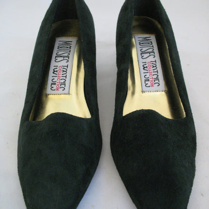 NEW Womens Shoes MOOTSIES TOOTSIES Dark Green SUEDE VELVET High Heels Women SHOE Footwear size 6 B