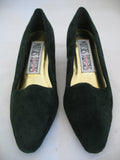 NEW Womens Shoes MOOTSIES TOOTSIES Dark Green SUEDE VELVET High Heels Women SHOE Footwear size 6 B