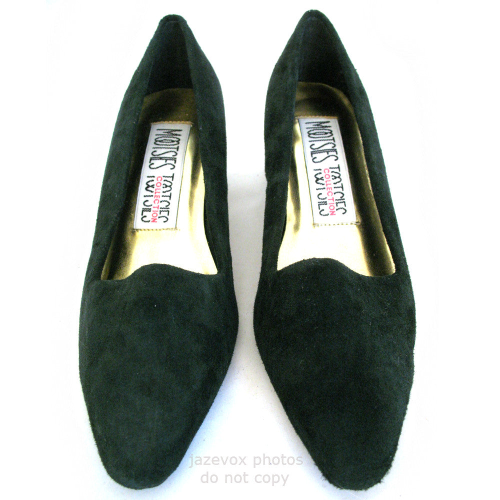 New Y2K Vintage Mootsies Tootsies Womens Classic Pump Shoes Heels Leather Suede Velvet