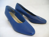 ANNIE Womens SHOES Dark BLUE 1-3/4" High Heels CLOSE Classics Ladies size 6 W