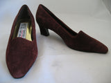 NEW Womens Shoes MOOTSIES TOOTSIES Maroon Burgundy Red SUEDE VELVET High Heels Women SHOE Footwear size 6 B