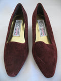 NEW Womens Shoes MOOTSIES TOOTSIES Maroon Burgundy Red SUEDE VELVET High Heels Women SHOE Footwear size 6 B