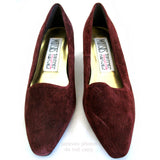 NEW Womens Shoes MOOTSIES TOOTSIES Maroon Burgundy Red SUEDE VELVET High Heels Women SHOE Footwear size 6 B