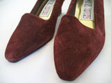 NEW Womens Shoes MOOTSIES TOOTSIES Maroon Burgundy Red SUEDE VELVET High Heels Women SHOE Footwear size 6 B