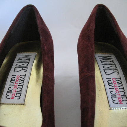 New Y2K Vintage Mootsies Tootsies Womens Classic Pump Shoes Heels Leather Suede Velvet