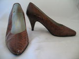 ANTICOLI ROMA MADE In ITALY SNAKE SKIN SNAKESKIN Animal Pattern Leather Womens SHOES size 5 35
