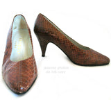 ANTICOLI ROMA MADE In ITALY SNAKE SKIN SNAKESKIN Animal Pattern Leather Womens SHOES size 5 35 Ladies Fashion Footwear