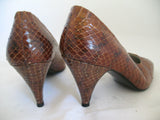ANTICOLI ROMA MADE In ITALY SNAKE SKIN SNAKESKIN Animal Pattern Leather Womens SHOES size 5 35 Ladies Fashion Footwear