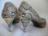 CRISTIAN SNAKE SKIN SNAKESKIN Animal Pattern Leather Womens SHOES Classics High Heels size 5