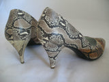 CRISTIAN SNAKE SKIN SNAKESKIN Animal Pattern Leather Womens SHOES Classics High Heels size 5