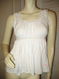 GIRLS KIDS Clothing Tops WHITE Sleeveless Empire Waist Squareneck TOP BLOUSE Junior Jr size XS XXS