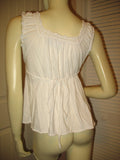 GIRLS KIDS Clothing Tops WHITE Sleeveless Empire Waist Squareneck TOP BLOUSE Junior Jr size XS XXS