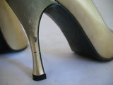 RUSH HOUR METALLIC GOLD Women Ladies Open Toe 3-1/2 in HIGH HEELS Womens SHOES size 5.5 - 6