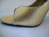 RUSH HOUR METALLIC GOLD Women Ladies Open Toe 3-1/2 in HIGH HEELS Womens SHOES size 5.5 - 6