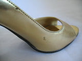 RUSH HOUR METALLIC GOLD Women Ladies Open Toe 3-1/2 in HIGH HEELS Womens SHOES size 5.5 - 6