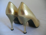 RUSH HOUR METALLIC GOLD Women Ladies Open Toe 3-1/2 in HIGH HEELS Womens SHOES size 5.5 - 6