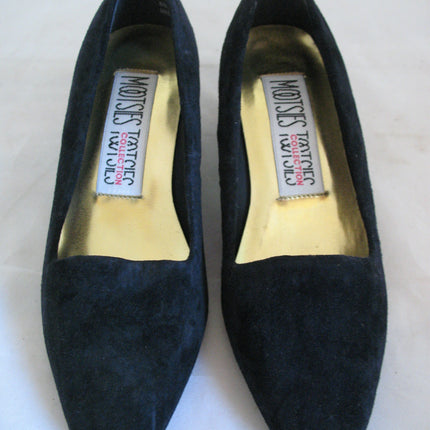 NEW Womens Shoes MOOTSIES TOOTSIES Dark Navy Blue SUEDE VELVET High Heels Women SHOE Footwear size 6 B