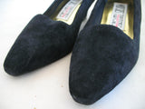 NEW Womens Shoes MOOTSIES TOOTSIES Dark Navy Blue SUEDE VELVET High Heels Women SHOE Footwear size 6 B