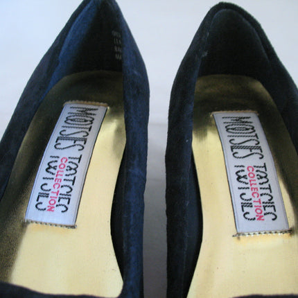 New Y2K Vintage Mootsies Tootsies Womens Classic Pump Shoes Heels Leather Suede Velvet