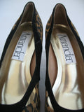 New Vintage 80s 90s Amanda Womens Shoes Block High Heels Leopard Animal Print Size 6 M
