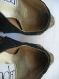 New Vintage 80s 90s Amanda Womens Shoes Block High Heels Leopard Animal Print Size 6 M