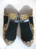 New Vintage 80s 90s Amanda Womens Shoes Block High Heels Leopard Animal Print Size 6 M