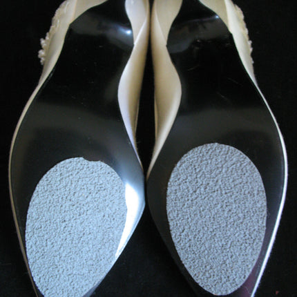 New Vintage Y2K 90s Peacocks Womens Pump Shoes High Heels Made USA Cream White