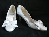 METALLIC SPARKLE SILVER GRAY Women Ladies 3-1/2in HIGH HEELS Womens SHOES size 7-1/2 B