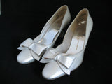 METALLIC SPARKLE SILVER GRAY Women Ladies 3-1/2in HIGH HEELS Womens SHOES size 7-1/2 B
