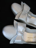 METALLIC SPARKLE SILVER GRAY Women Ladies 3-1/2in HIGH HEELS Womens SHOES size 7-1/2 B