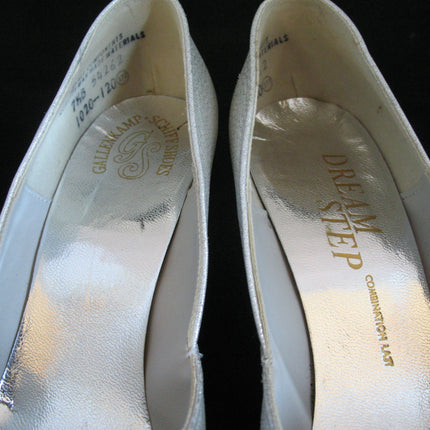 METALLIC SPARKLE SILVER GRAY Women Ladies 3-1/2in HIGH HEELS Womens SHOES size 7-1/2 B
