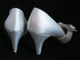 METALLIC SPARKLE SILVER GRAY Women Ladies 3-1/2in HIGH HEELS Womens SHOES size 7-1/2 B