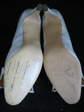 METALLIC SPARKLE SILVER GRAY Women Ladies 3-1/2in HIGH HEELS Womens SHOES size 7-1/2 B