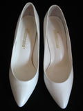 ELLEMENNO CREAM WHITE Womens Ladies Classic 3-1/4 in HIGH HEELS Womens SHOES size 5-1/2