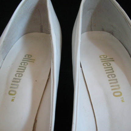 ELLEMENNO CREAM WHITE Womens Ladies Classic 3-1/4 in HIGH HEELS Womens SHOES size 5-1/2