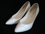 ELLEMENNO CREAM WHITE Womens Ladies Classic 3-1/4 in HIGH HEELS Womens SHOES size 5-1/2