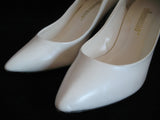 ELLEMENNO CREAM WHITE Womens Ladies Classic 3-1/4 in HIGH HEELS Womens SHOES size 5-1/2