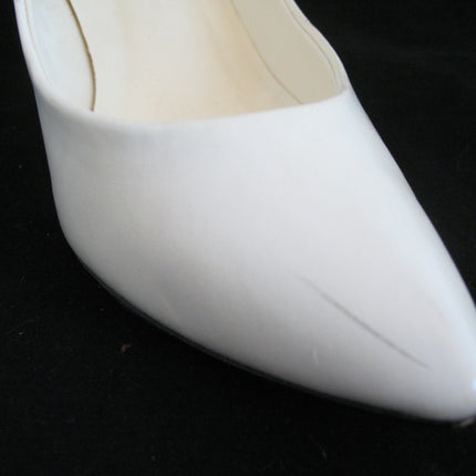 ELLEMENNO CREAM WHITE Womens Ladies Classic 3-1/4 in HIGH HEELS Womens SHOES size 5-1/2