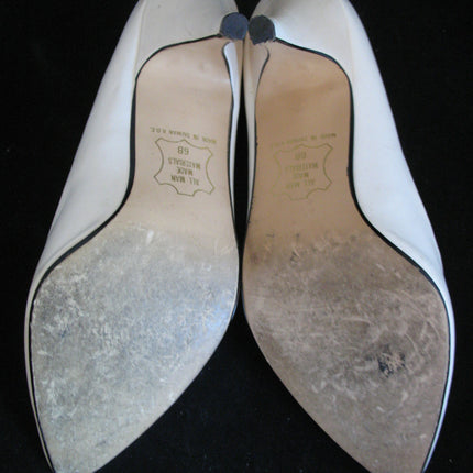 ELLEMENNO CREAM WHITE Womens Ladies Classic 3-1/4 in HIGH HEELS Womens SHOES size 5-1/2