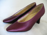 New Vintage Y2K 90s Peacocks Womens Pump Shoes High Heels Made USA Satin Purple