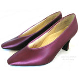 New Vintage Y2K 90s Peacocks Womens Pump Shoes High Heels Made USA Satin Purple