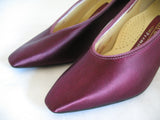 New Vintage Y2K 90s Peacocks Womens Pump Shoes High Heels Made USA Satin Purple