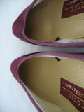 New Vintage Y2K 90s Peacocks Womens Pump Shoes High Heels Made USA Satin Purple