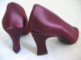 New Vintage Y2K 90s Peacocks Womens Pump Shoes High Heels Made USA Satin Purple