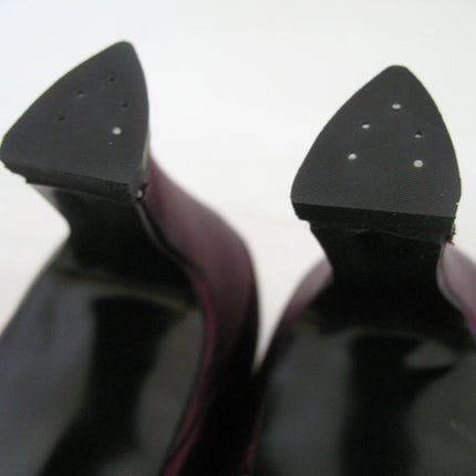 New Vintage Y2K 90s Peacocks Womens Pump Shoes High Heels Made USA Satin Purple