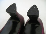 New Vintage Y2K 90s Peacocks Womens Pump Shoes High Heels Made USA Satin Purple